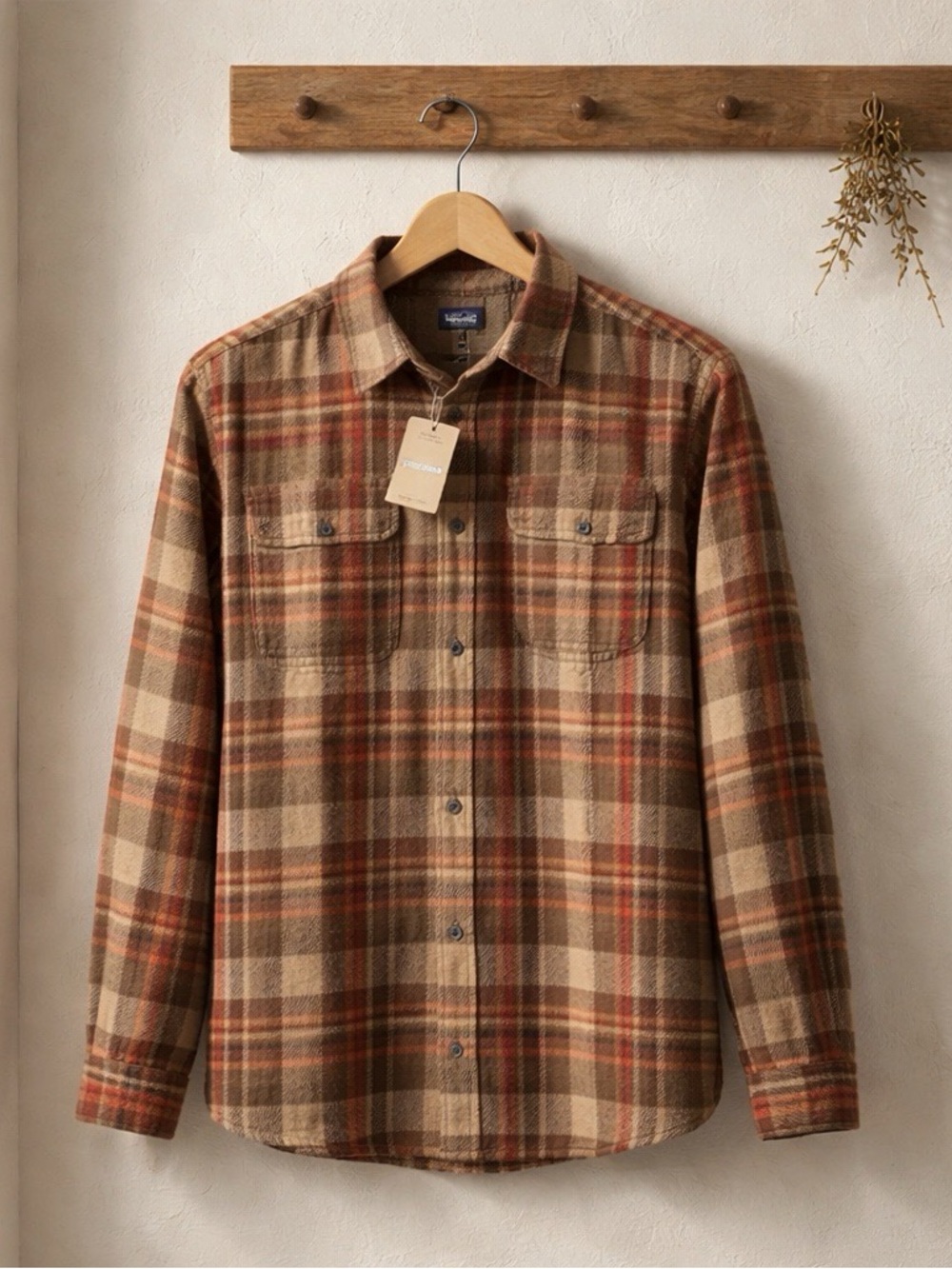 NWT Patagonia Fjord Loft Shirt Men’s XL Forested Nest Brown